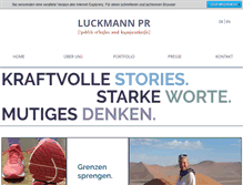 Tablet Screenshot of luckmannpr.com